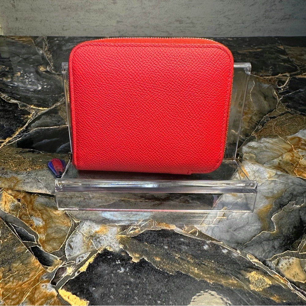 Hermes Red Leather Women’s Wallet - Picture 1 of 12